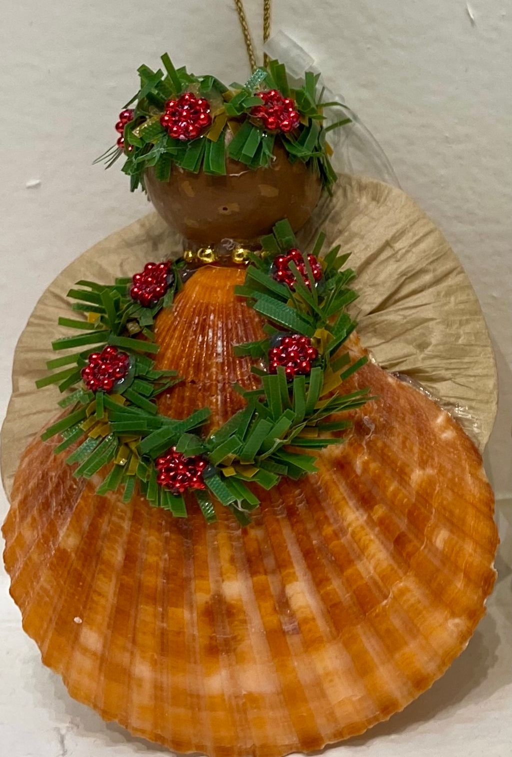 Multi Macnut Angel Ornament
