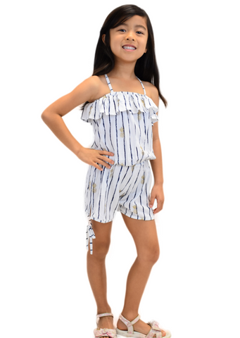Moana Girl's Dress in Pineapple Print
