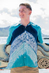 Men's Hawaiian Tie Dye Shirt in Wave